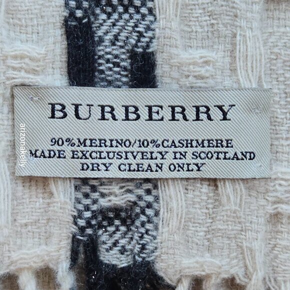 Burberry Merino Cashmere Woven Plaid Scarf - Picture 2 of 16